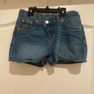 Vintage inspired fold over mini mom Levis Jean shorts